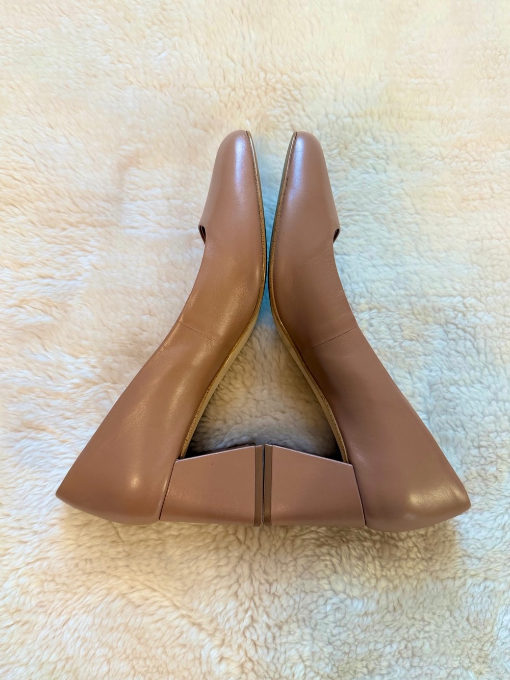Gianni Bini Blush Nude Taupe Block Heel Pumps - Picture 5 of 8